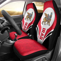 Iraq Car Seat Cover with Lamassu Mythical Creature and National Map Design - Wonder Print Shop