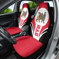 Iraq Car Seat Cover with Lamassu Mythical Creature and National Map Design - Wonder Print Shop