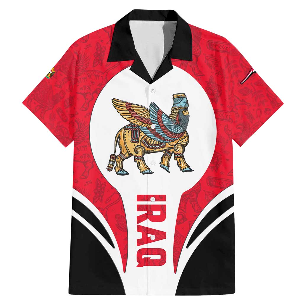 Iraq Family Matching Mermaid Dress and Hawaiian Shirt with Lamassu Mythical Creature and National Map Design - Wonder Print Shop