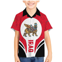 Iraq Family Matching Mermaid Dress and Hawaiian Shirt with Lamassu Mythical Creature and National Map Design - Wonder Print Shop