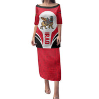 Iraq Family Matching Puletasi and Hawaiian Shirt with Lamassu Mythical Creature and National Map Design - Wonder Print Shop