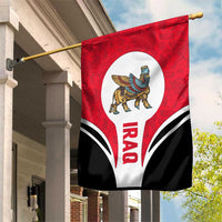 Iraq Garden Flag with Lamassu Mythical Creature and National Map Design - Wonder Print Shop