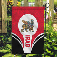 Iraq Garden Flag with Lamassu Mythical Creature and National Map Design - Wonder Print Shop