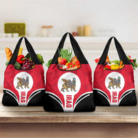 Iraq Grocery Bag with Lamassu Mythical Creature and National Map Design - Wonder Print Shop