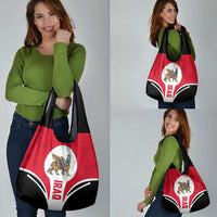 Iraq Grocery Bag with Lamassu Mythical Creature and National Map Design - Wonder Print Shop