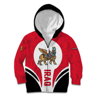 Iraq Kid Hoodie with Lamassu Mythical Creature and National Map Design - Wonder Print Shop