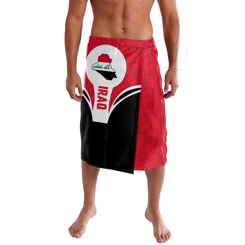 Iraq Lavalava with Lamassu Mythical Creature and National Map Design - Wonder Print Shop