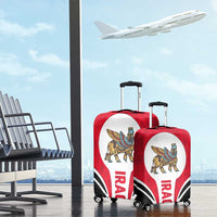 Iraq Luggage Cover with Lamassu Mythical Creature and National Map Design - Wonder Print Shop