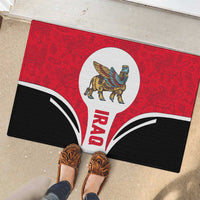 Iraq Rubber Doormat with Lamassu Mythical Creature and National Map Design - Wonder Print Shop