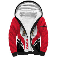 Iraq Sherpa Hoodie with Lamassu Mythical Creature and National Map Design - Wonder Print Shop