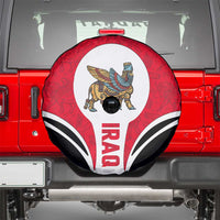 Iraq Spare Tire Cover with Lamassu Mythical Creature and National Map Design - Wonder Print Shop