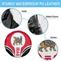 Iraq Spare Tire Cover with Lamassu Mythical Creature and National Map Design - Wonder Print Shop