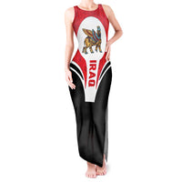 Iraq Tank Maxi Dress with Lamassu Mythical Creature and National Map Design - Wonder Print Shop