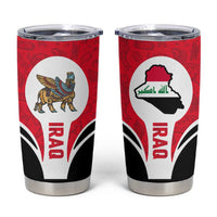 Iraq Tumbler Cup with Lamassu Mythical Creature and National Map Design - Wonder Print Shop