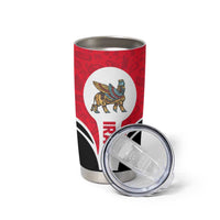 Iraq Tumbler Cup with Lamassu Mythical Creature and National Map Design - Wonder Print Shop