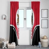 Iraq Window Curtain with Lamassu Mythical Creature and National Map Design - Wonder Print Shop