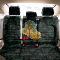 Iraq Back Car Seat Cover with Palm Tree Landscape and Map Silhouette Design - Wonder Print Shop