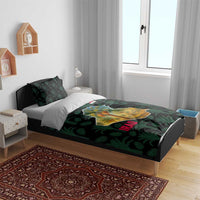 Iraq Bedding Set with Palm Tree Landscape and Map Silhouette Design - Wonder Print Shop