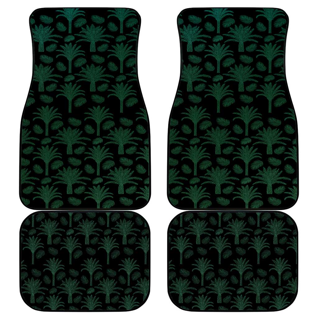 Iraq Car Mats with Palm Tree Landscape and Map Silhouette Design - Wonder Print Shop