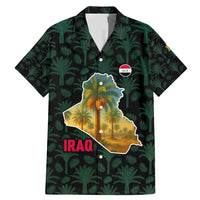 Iraq Family Matching Mermaid Dress and Hawaiian Shirt with Palm Tree Landscape and Map Silhouette Design - Wonder Print Shop