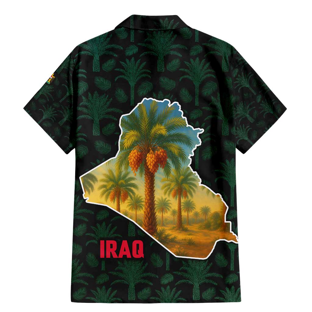 Iraq Family Matching Mermaid Dress and Hawaiian Shirt with Palm Tree Landscape and Map Silhouette Design - Wonder Print Shop