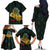 Iraq Family Matching Off The Shoulder Long Sleeve Dress and Hawaiian Shirt with Palm Tree Landscape and Map Silhouette Design - Wonder Print Shop