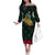 Iraq Family Matching Off The Shoulder Long Sleeve Dress and Hawaiian Shirt with Palm Tree Landscape and Map Silhouette Design - Wonder Print Shop