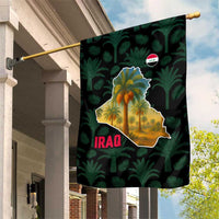 Iraq Garden Flag with Palm Tree Landscape and Map Silhouette Design - Wonder Print Shop