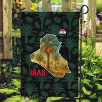 Iraq Garden Flag with Palm Tree Landscape and Map Silhouette Design - Wonder Print Shop