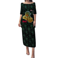 Iraq Puletasi with Palm Tree Landscape and Map Silhouette Design - Wonder Print Shop