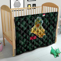 Iraq Quilt with Palm Tree Landscape and Map Silhouette Design - Wonder Print Shop