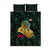 Iraq Quilt Bed Set with Palm Tree Landscape and Map Silhouette Design - Wonder Print Shop