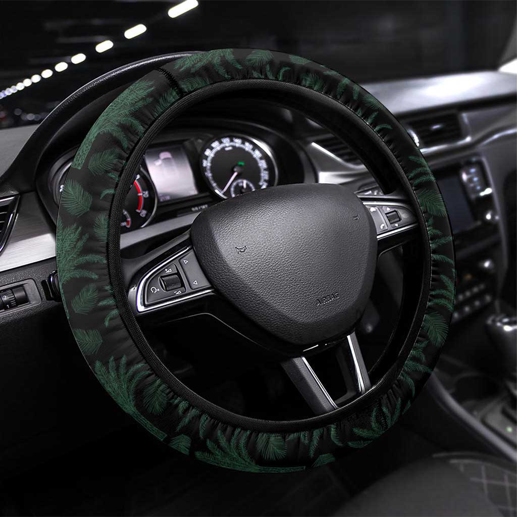 Iraq Steering Wheel Cover with Palm Tree Landscape and Map Silhouette Design - Wonder Print Shop
