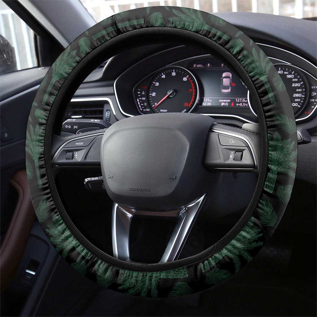 Iraq Steering Wheel Cover with Palm Tree Landscape and Map Silhouette Design - Wonder Print Shop