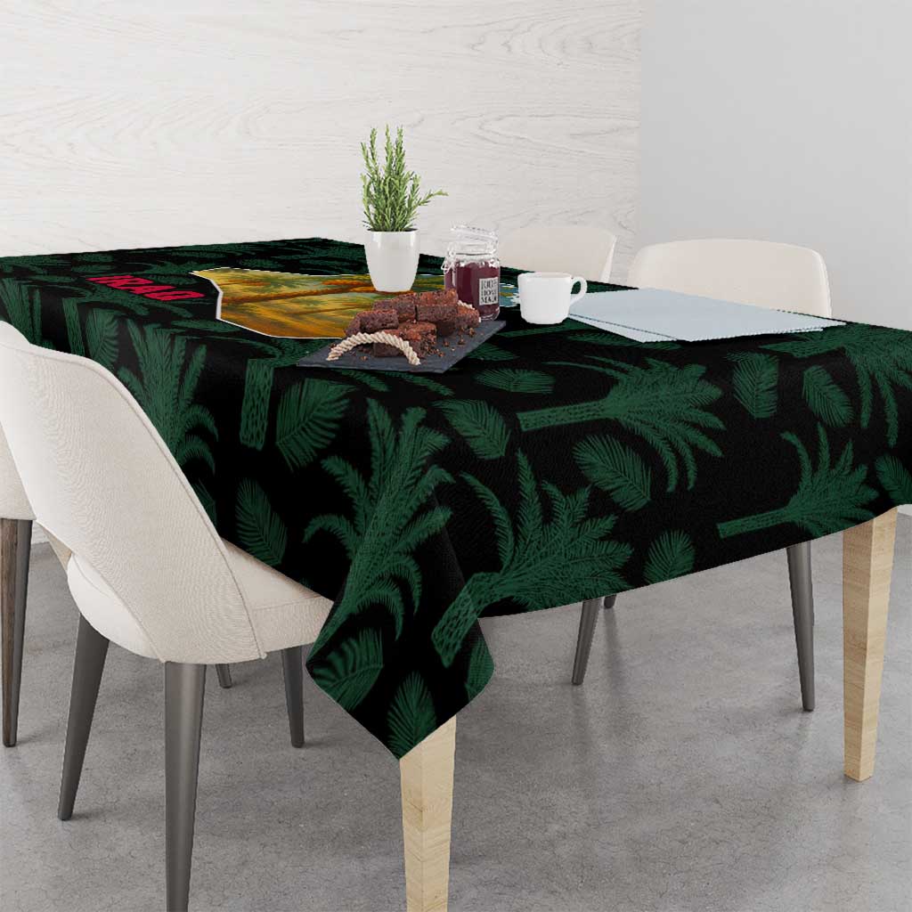 Iraq Tablecloth with Palm Tree Landscape and Map Silhouette Design - Wonder Print Shop