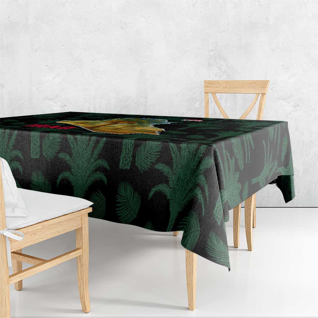 Iraq Tablecloth with Palm Tree Landscape and Map Silhouette Design - Wonder Print Shop