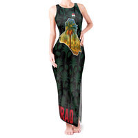 Iraq Tank Maxi Dress with Palm Tree Landscape and Map Silhouette Design - Wonder Print Shop