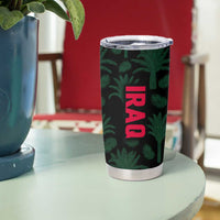 Iraq Tumbler Cup with Palm Tree Landscape and Map Silhouette Design - Wonder Print Shop