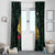 Iraq Window Curtain with Palm Tree Landscape and Map Silhouette Design - Wonder Print Shop
