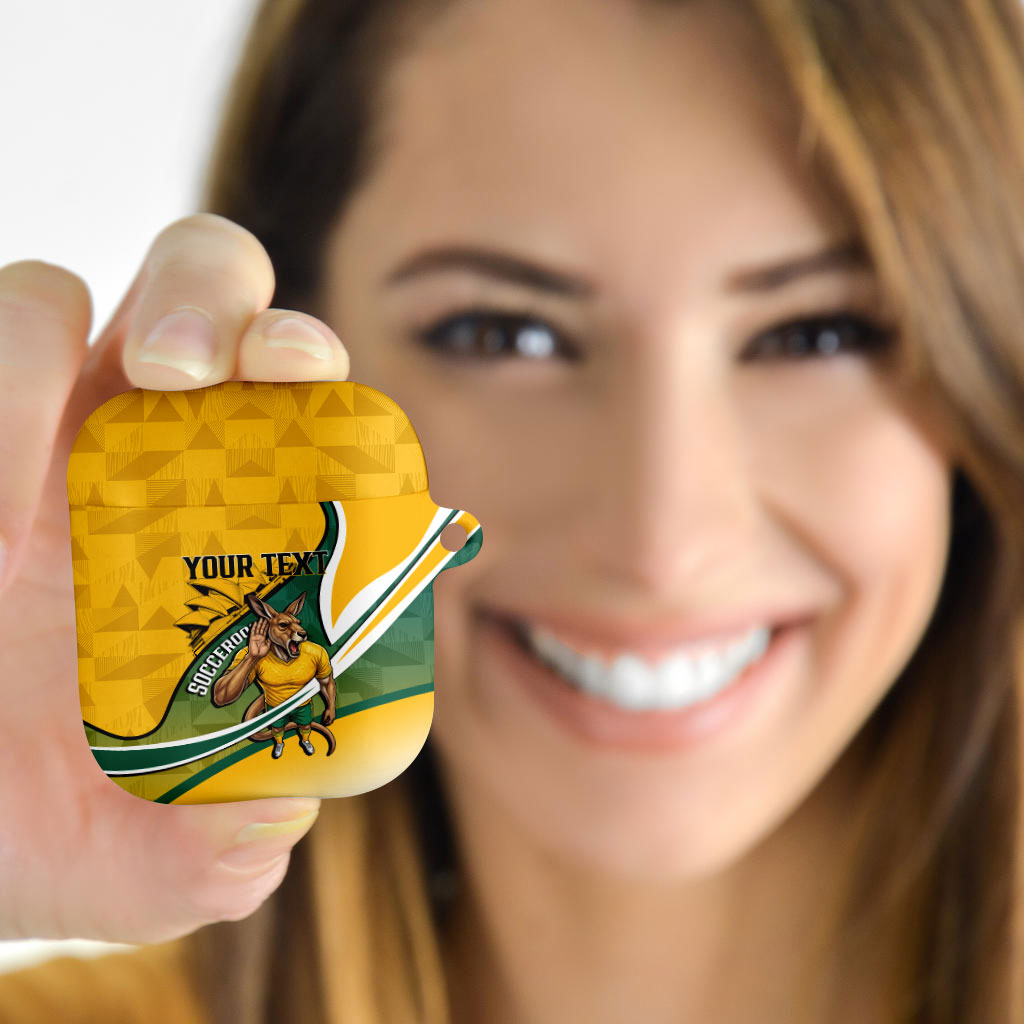 Personalized Australia Soccer Kangaroo Mascot AirPods Case Sydney Opera House - Hear the Champions Roar Football