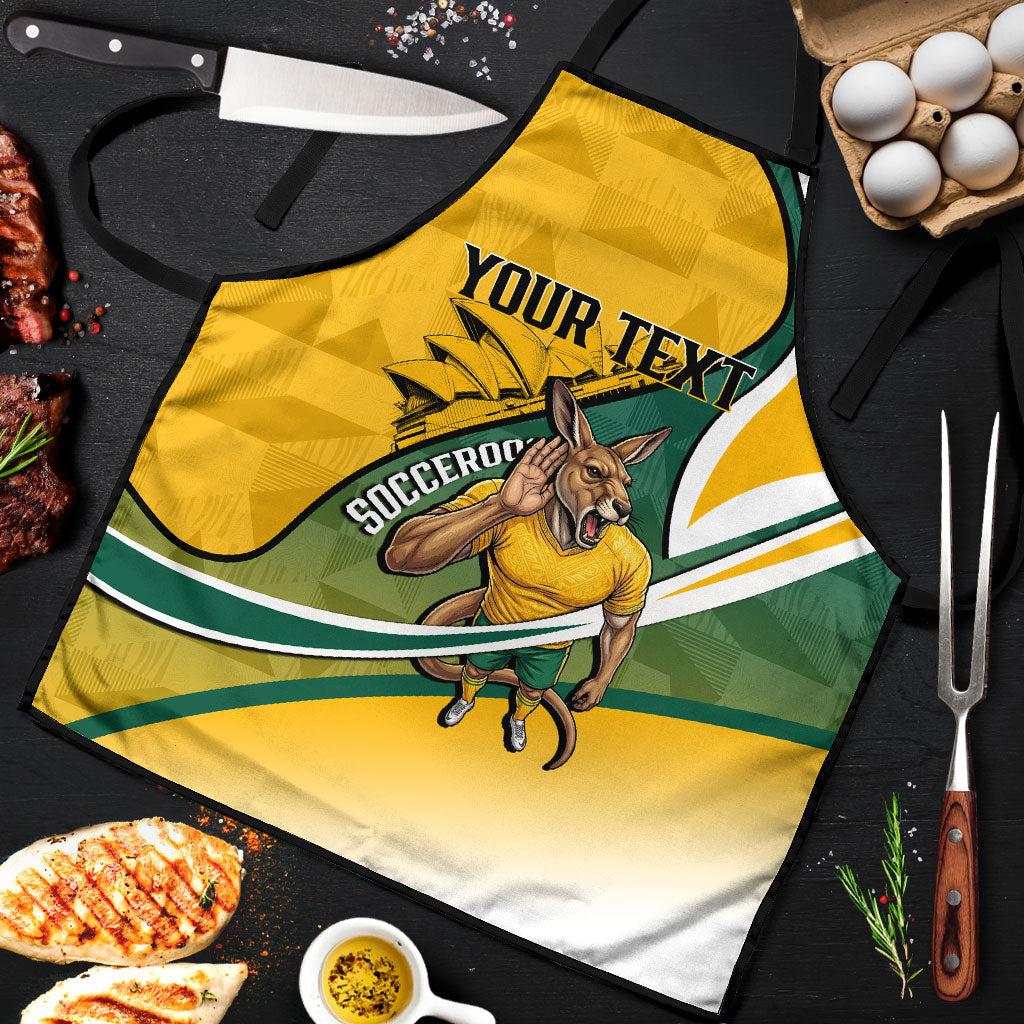 Personalized Australia Soccer Kangaroo Mascot Apron Sydney Opera House - Hear the Champions Roar Football