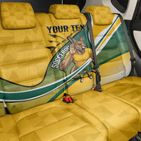 Personalized Australia Soccer Kangaroo Mascot Back Car Seat Cover Sydney Opera House - Hear the Champions Roar Football