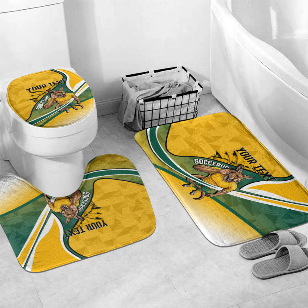 Personalized Australia Soccer Kangaroo Mascot Bathroom Set Sydney Opera House - Hear the Champions Roar Football