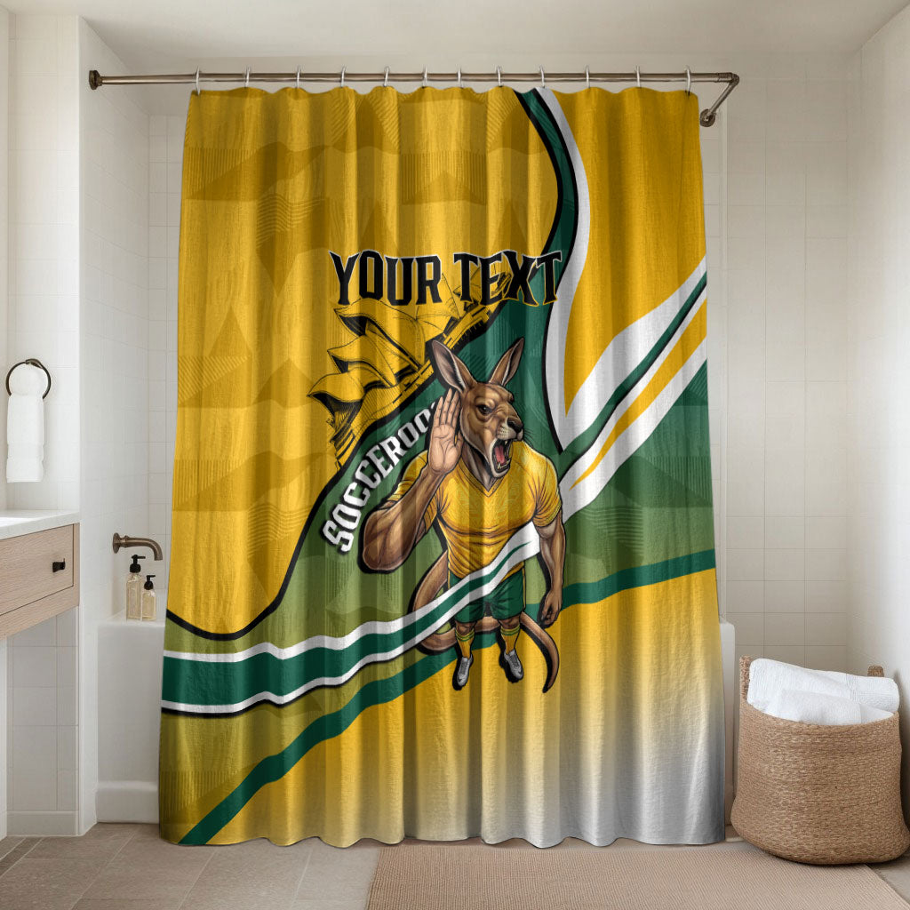 Personalized Australia Soccer Kangaroo Mascot Bathroom Set Sydney Opera House - Hear the Champions Roar Football