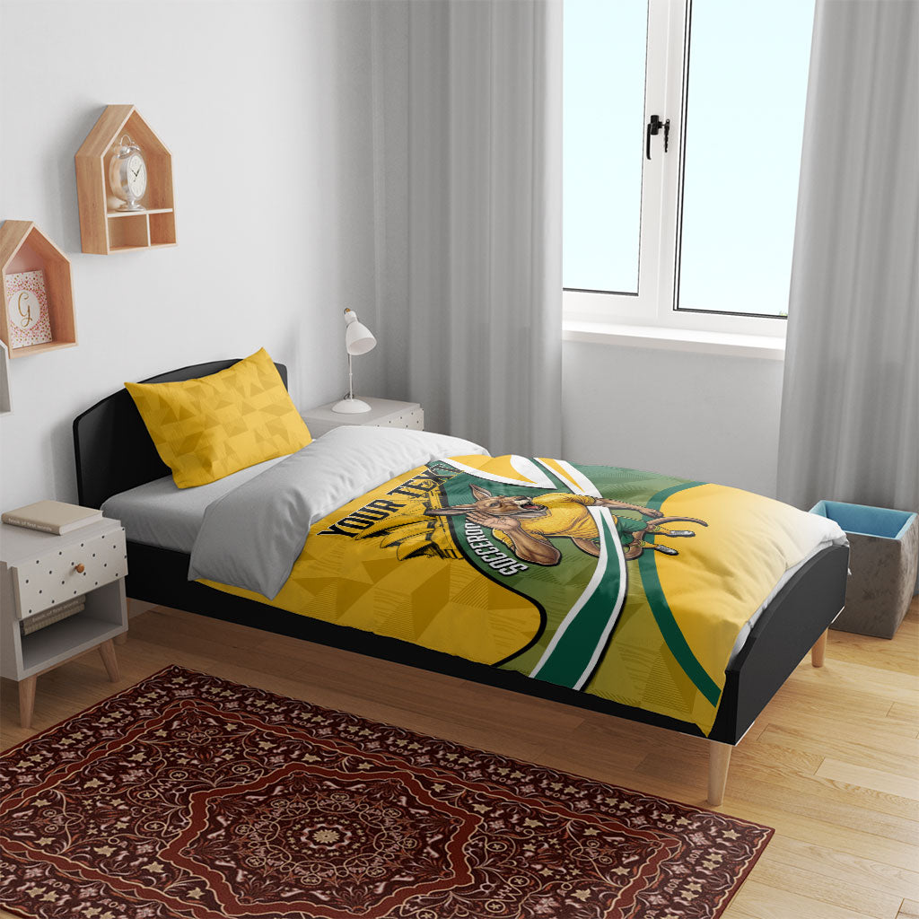 Personalized Australia Soccer Kangaroo Mascot Bedding Set Sydney Opera House - Hear the Champions Roar Football