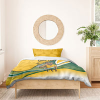 Personalized Australia Soccer Kangaroo Mascot Bedding Set Sydney Opera House - Hear the Champions Roar Football