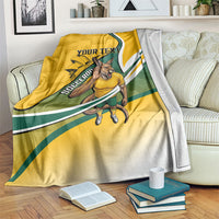 Personalized Australia Soccer Kangaroo Mascot Blanket Sydney Opera House - Hear the Champions Roar Football
