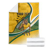 Personalized Australia Soccer Kangaroo Mascot Blanket Sydney Opera House - Hear the Champions Roar Football