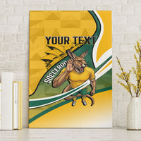 Personalized Australia Soccer Kangaroo Mascot Canvas Wall Art Sydney Opera House - Hear the Champions Roar Football