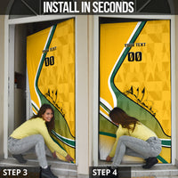 Personalized Australia Soccer Kangaroo Mascot Door Cover Sydney Opera House - Hear the Champions Roar Football
